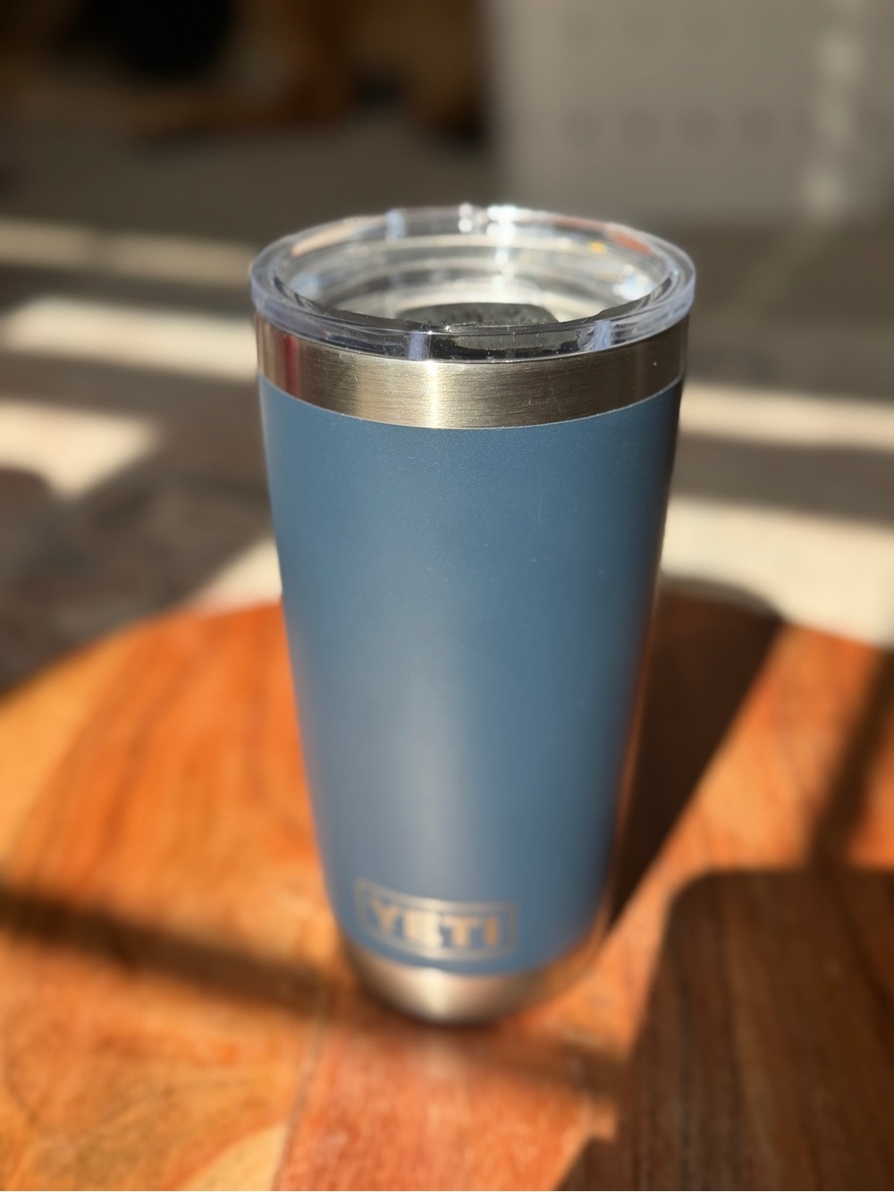 Yeti Rambler Tumbler in Slate Blue with Stainless Accents